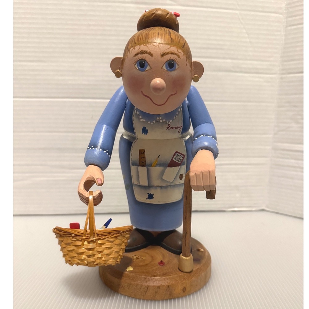Wood By Sims Art Teacher Figurine Good 1998 Sandy Collectible Wood Sculpture